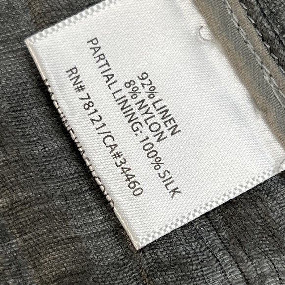 Eileen Fisher Jacket Womens Small Gray Linen Blend Crinkle Long Duster Coat - Picture 8 of 13